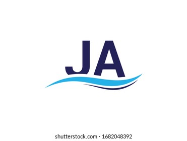 J A, JA Initial Letter Logo design vector template, Graphic Alphabet Symbol for Corporate Business Identity