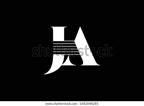 J Ja Initial Letter Logo Design Stock Vector (Royalty Free) 1682048281