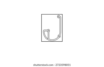 J ABSTRAKTER BUCHSTABE LOGO MONOGRAMM