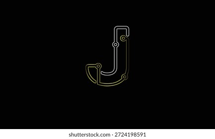 J ABSTRAKTER BUCHSTABE LOGO MONOGRAMM