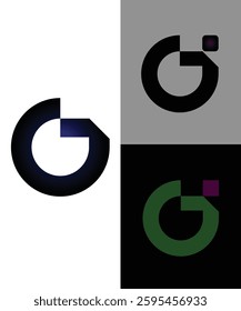 J abstract Letter shape Minimalist logo template