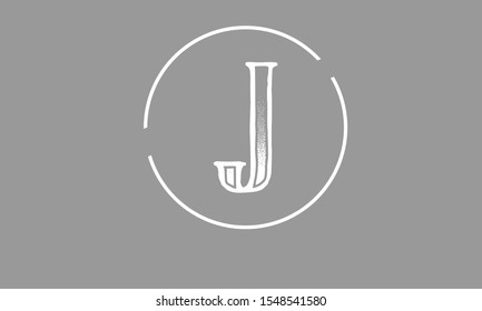 J abstract vector logo monogram template