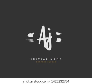 A J AJ Beauty vector initial logo, handwriting logo of initial signature, wedding, fashion, jewerly, boutique, floral and botanical with creative template for any company or business.