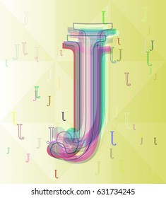 J Alphabet art background