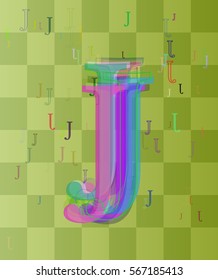 J Alphabet background template