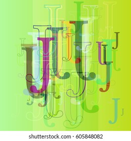J Alphabet background texture