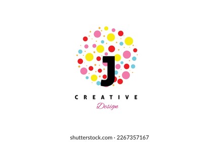 J alphabet colorful water color vector logo design . Elegant and artistic logo design