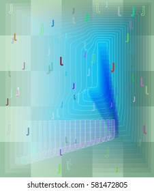 J Alphabet design background