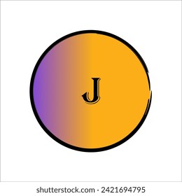 J alphabet design with gradient