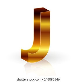 Letter J Gold Solid Alphabet Stock Vector (Royalty Free) 491719672