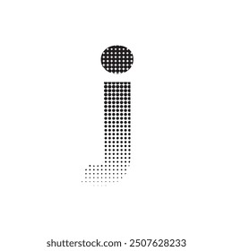 J Alfabeto Medio Tono Efecto Punto Logotipo Ilustración vectorial EPS