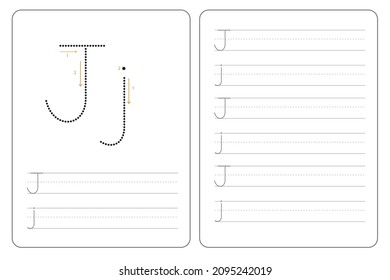  J alphabet latter tracing practice education
