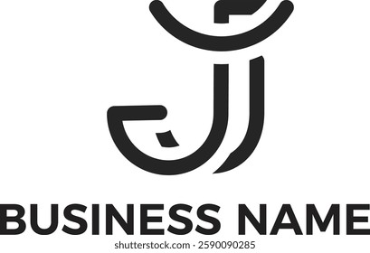 J alphabet letters design minimalist design logo vector in Transparency PNG and EPS vector files