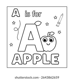 J alphabet with objects  Coloring Page for Kids