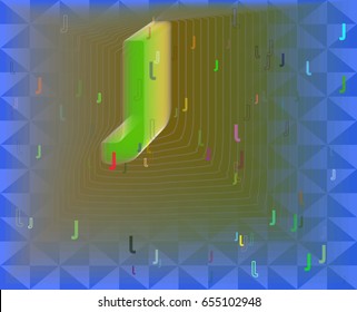 J Alphabet pattern art