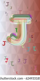 Alphabet J Template Pattern Stock Vector (Royalty Free) 584431120