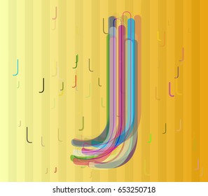 J Alphabet vector idea