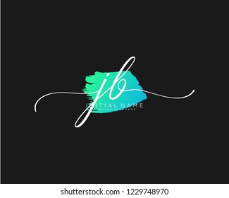 J B Initial handwriting logo vector
