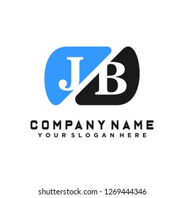 J B Initial Handwriting Logo Vector Stock Vector (Royalty Free) 1261340245