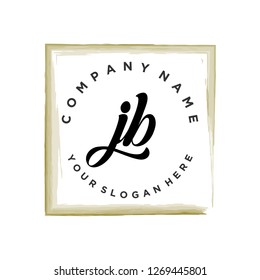 J B Initial handwriting logo vector