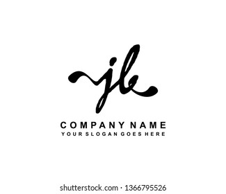 J B Initial Handwriting Logo Template