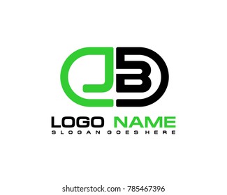 J B initial logo template vexctor