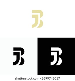 j b initial monogram vector icon illustration