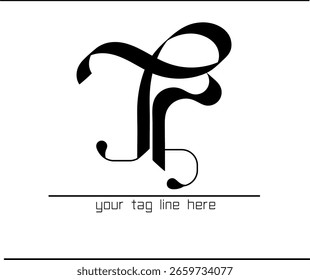 Logo del alfabeto entrelazado de J y B: diseño moderno del monograma de JB