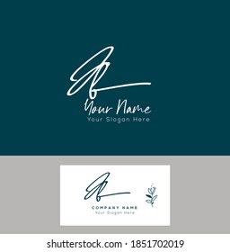 J B JB  Initial letter handwriting and signature logo. Beauty vector initial logo .Fashion, boutique, floral and botanical
