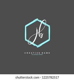 J B JB Initial logo template vector
