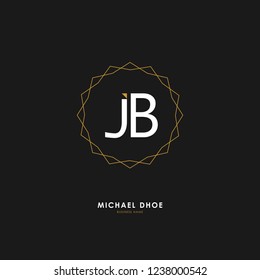 J B JB Initial logo letter with minimalist concept. Vector with scandinavian style logo.