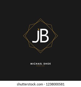 J B JB Initial logo letter with minimalist concept. Vector with scandinavian style logo.