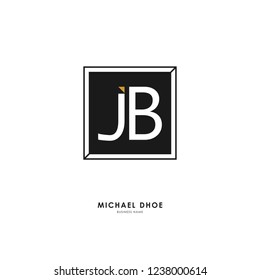 J B JB Initial logo letter with minimalist concept. Vector with scandinavian style logo.