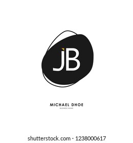 J B JB Initial logo letter with minimalist concept. Vector with scandinavian style logo.