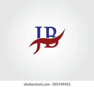 J and B Swoosh Initial Logo Vector