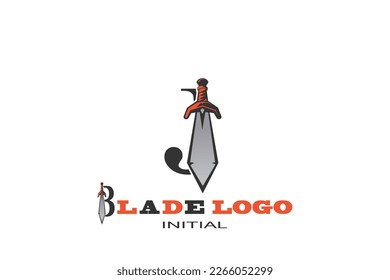 J blade Letter logo template for your branding.