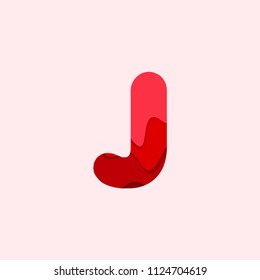 J Blood Font Vector Template Design Illustration