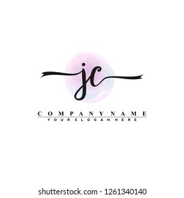 J C Initial Handwriting Logo Vector Stock Vector (Royalty Free) 1269444565