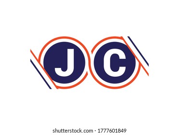 J C Initial Letter Logo Design, grafisches Alphabet Symbol für Unternehmensidentität