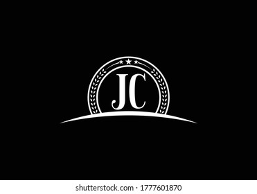 J C Diseño de logotipo de carta inicial, símbolo gráfico de alfabeto para identidad empresarial