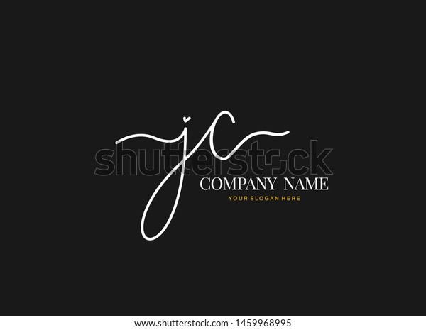 J C Jc Initial Handwriting Logo Stock Vector Royalty Free 1459968995 4566