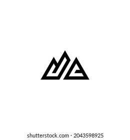 j c jc diseño inicial del logotipo plantilla vectorial