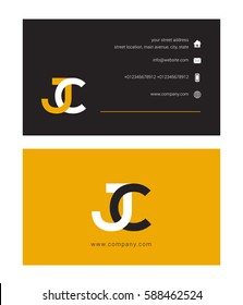 J & C Letter logo design vector element