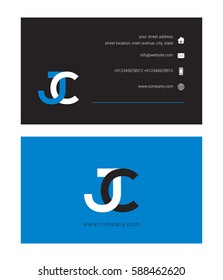 J & C Letter logo design vector element