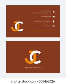 J & C Letter logo design vector element