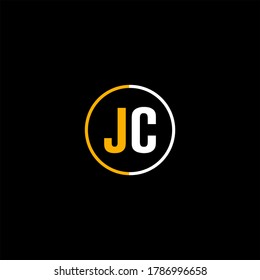 J C letter logo emblem design 