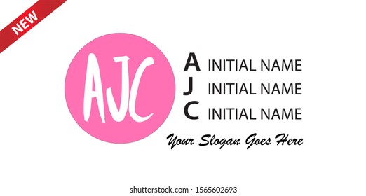 A J C Letter Logo Template vector icon design