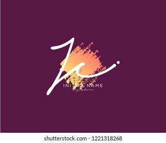 J C Signature initial logo template vector