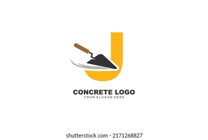 J CONSTRUCTION logo design inspiration. Vector letter template design for brand.