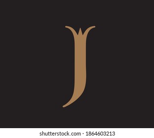 J Cown Typogarphy Logo Design Idea